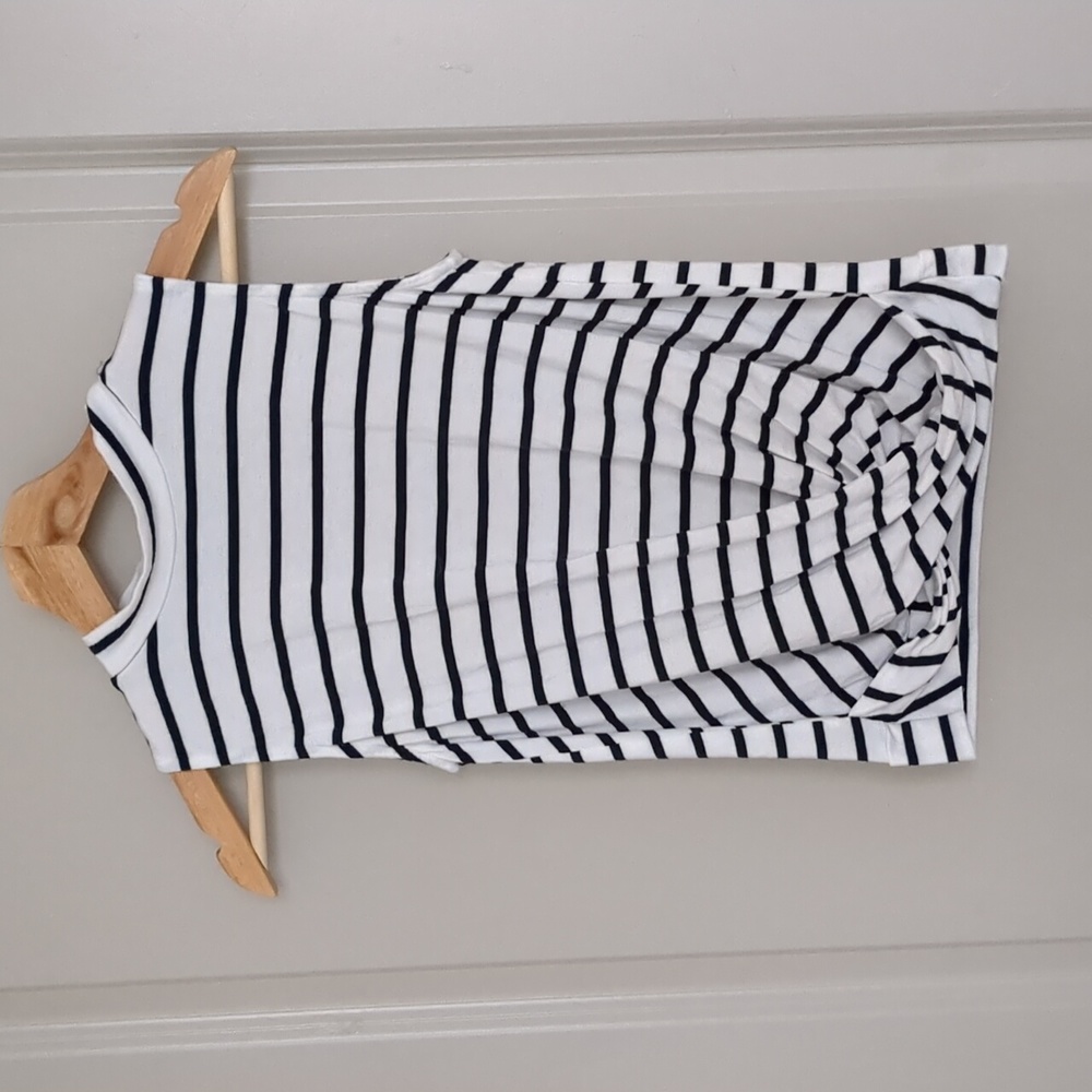 Amour vert cropped twist front tank top striped xs
